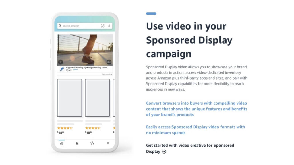 7 Video Ads 1 Example of how video ads look on Amazon.